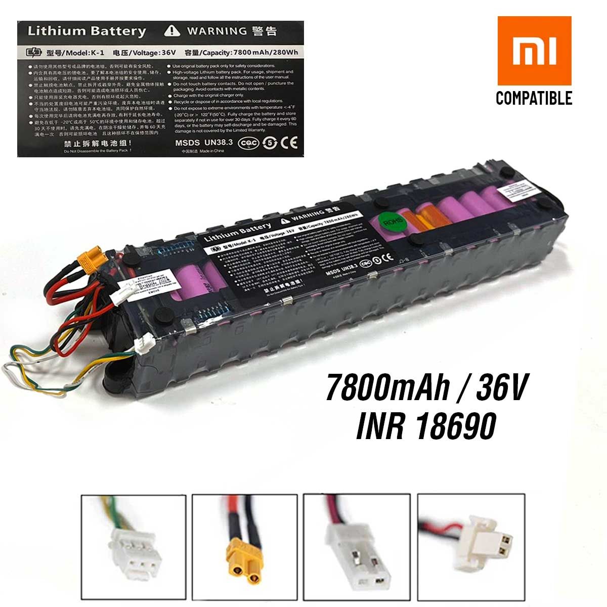 Batterie pour Xiaomi M365/1S/Essential/Mi3 7,8 Ah