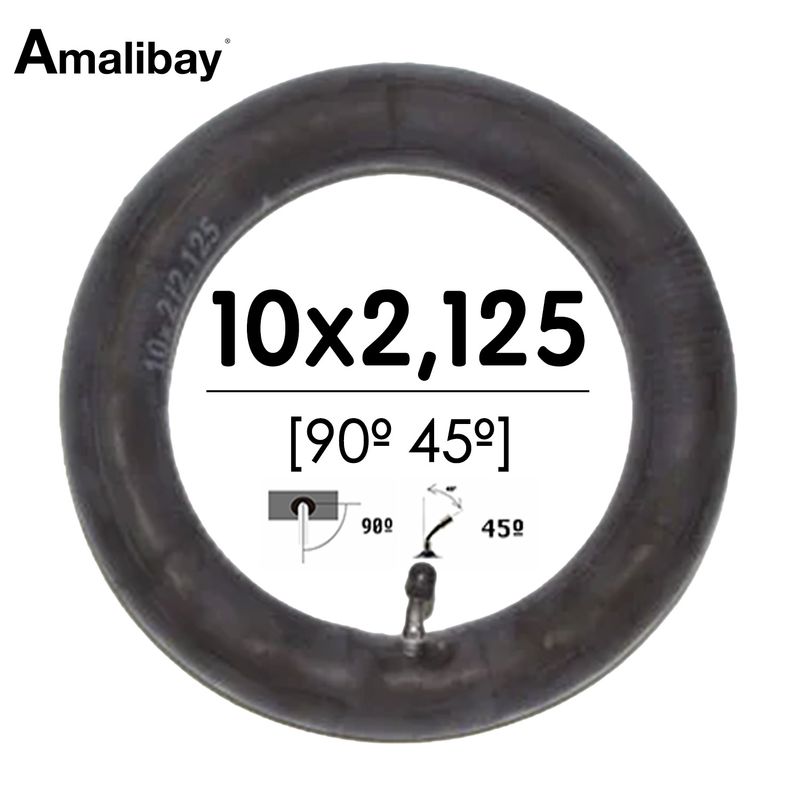 Chambre à air renforcée 10 2,125 valve 90º 45º - Premium Amalibay