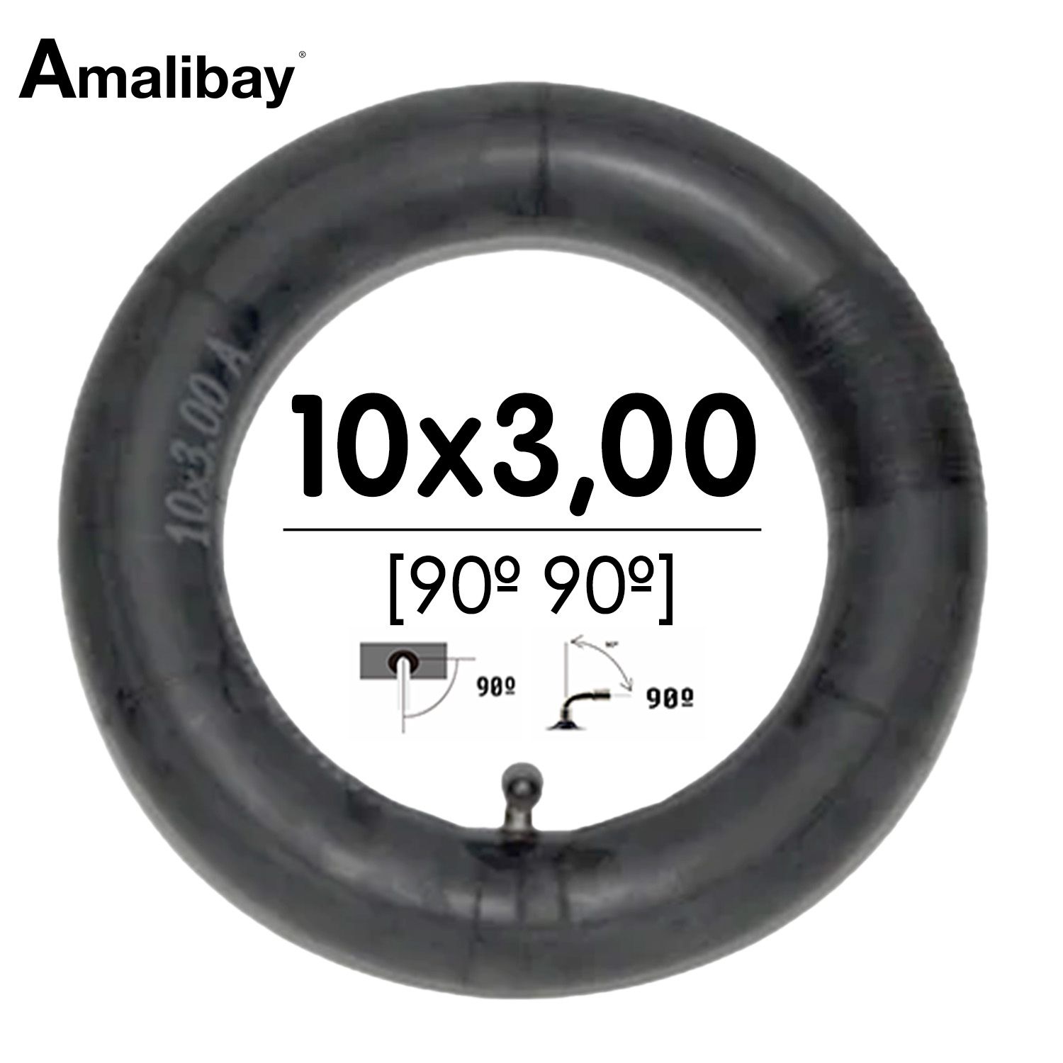 Chambre à air 10 3 - 255 80 (valve 90º) - Premium Amalibay