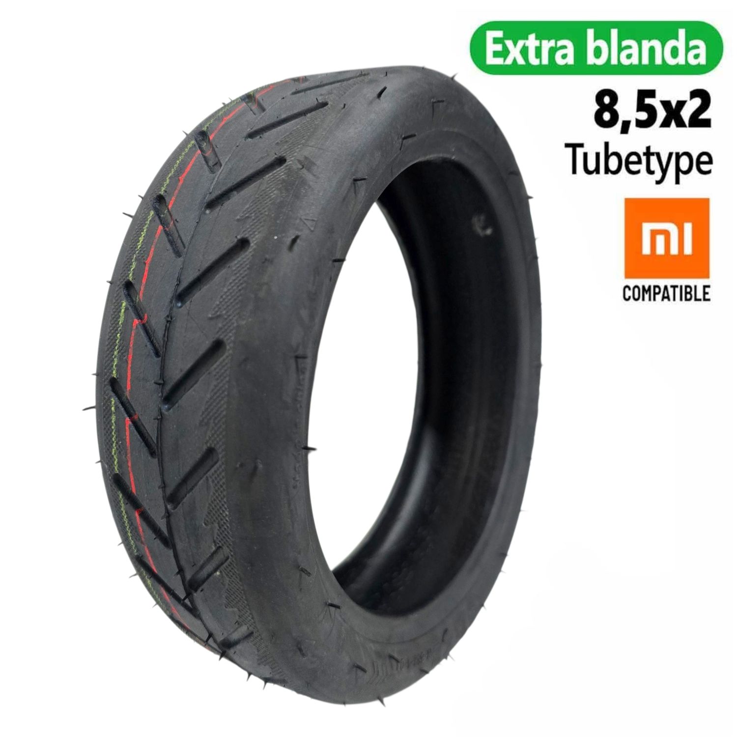 Pneu 8,5 tubetype 2-6,1 gomme tendre