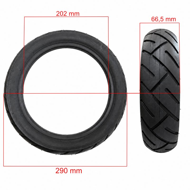 Roue pneu 12 2,5 Cityroad pour trottinette Xiaomi Mi6 MAX/Mi6 Pro