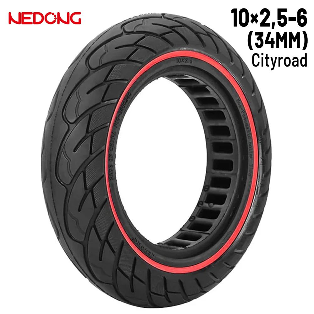 Roue pleine 10 2,5-6 Rouge (34MM) Nedong Roue pleine 10 2,5-6 Rouge (34MM) Nedong