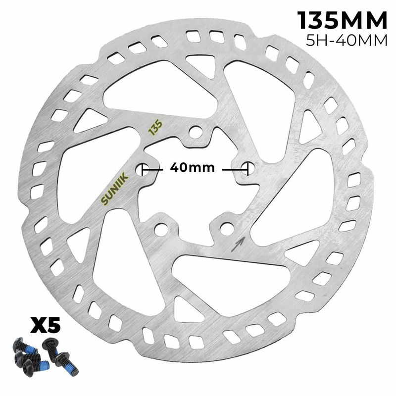 Disque de frein 135mm pour Xiaomi PRO / PRO 2 - Denté (5 trous - 40MM) Suniik