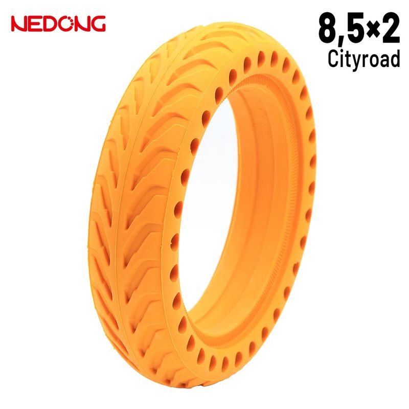 Roue pleine 8,5 pouces 2 trous jaune pour Xiaomi Nedong