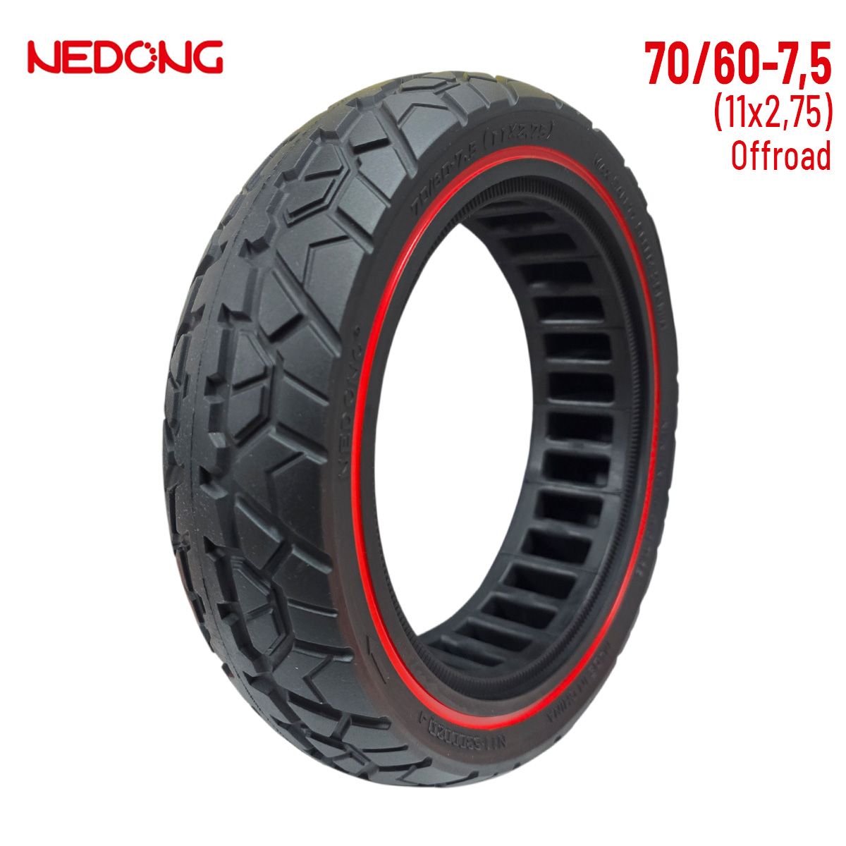 Roue pleine 70/60-7,5 Rouge compatible ZT3 Nedong