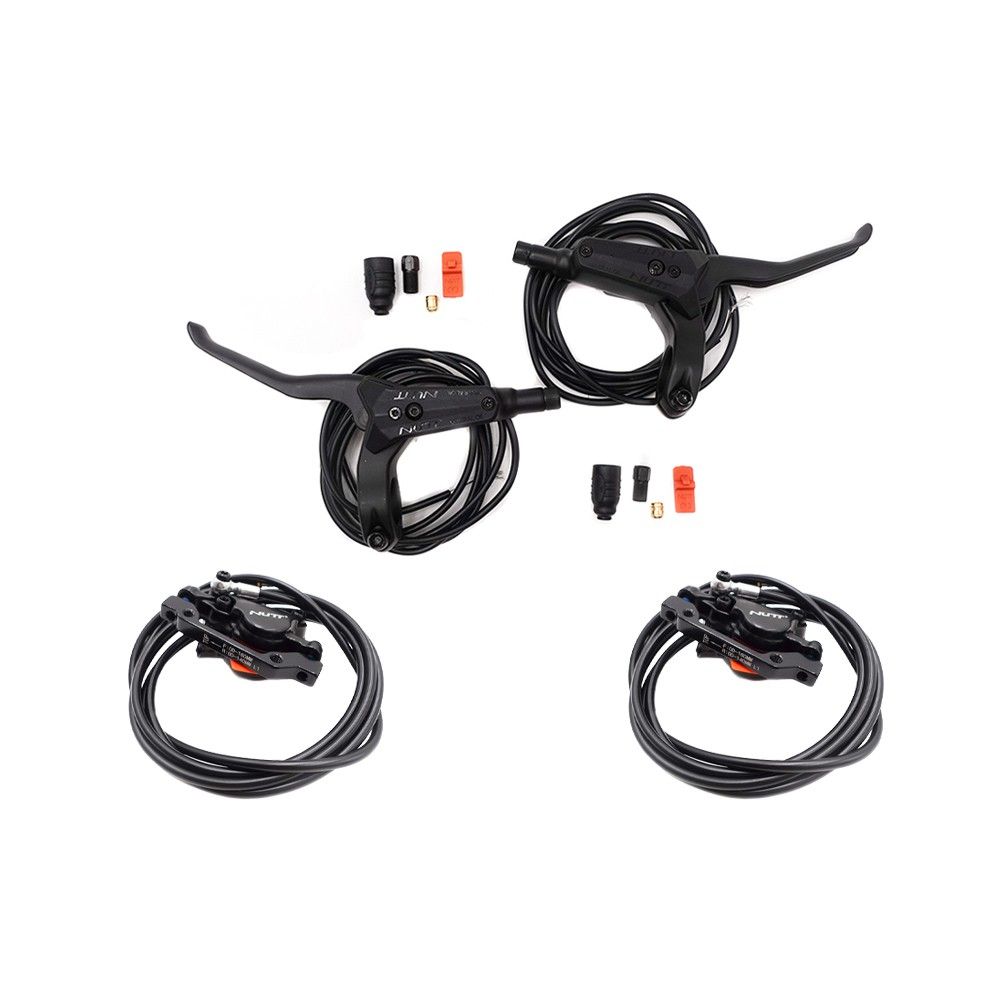Kit freins hydrauliques NUTT 2 pistons connecteur SM (2 etriers AR Gauche / AV Droite) Kit freins hydrauliques NUTT 2 pistons connecteur SM (2 etriers AR Gauche / AV Droite)