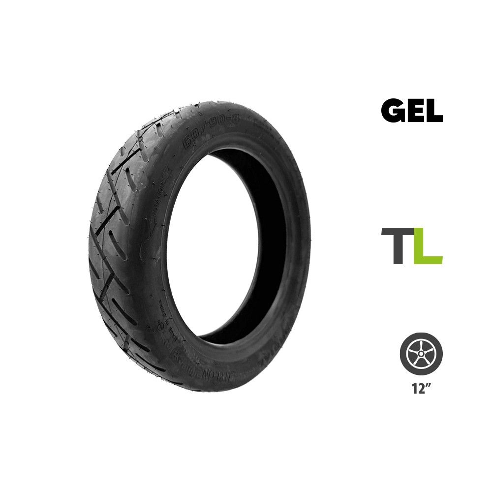 Pneu 60/90-8 tubeless gel anti crevaison Pneu 60/90-8 tubeless gel anti crevaison