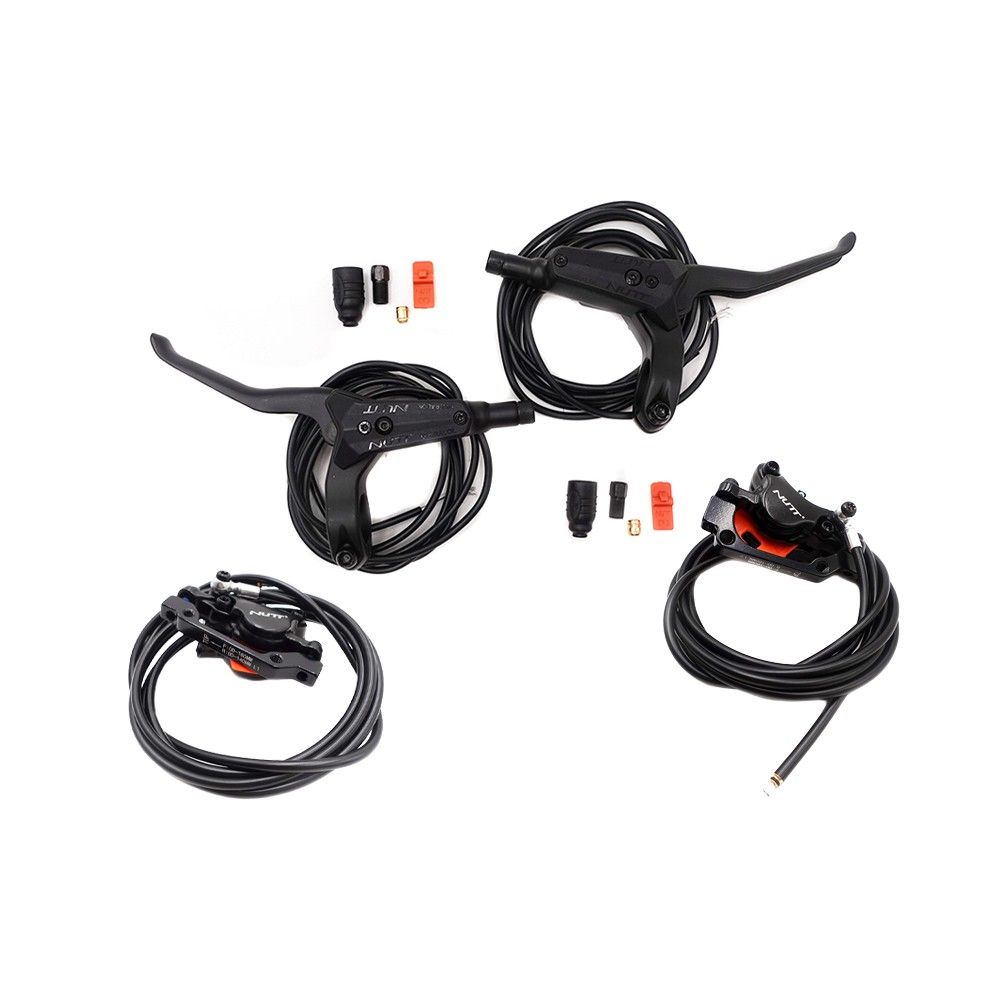 Kit freins hydrauliques NUTT 2 pistons connecteur SM (1x AR gauche / AV droite + 1x AR droite /AV gauche) Kit freins hydrauliques NUTT 2 pistons connecteur SM (1x AR gauche / AV droite + 1x AR droite /AV gauche)