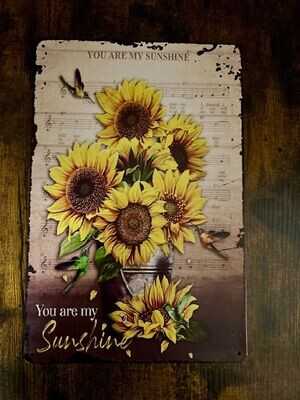 Metallschild Blechschild „Sonnenblume1 Metallschild Blechschild „Sonnenblume1"