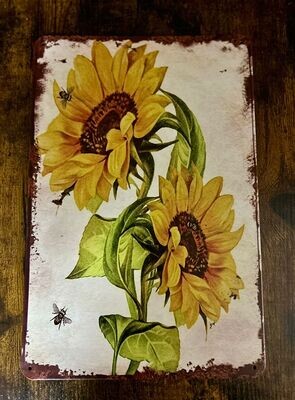 Metallschild Blechschild „Sonnenblume3 Metallschild Blechschild „Sonnenblume3"