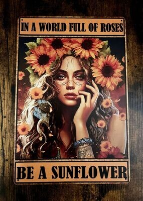 Metallschild Blechschild „Flowerpower Metallschild Blechschild „Flowerpower"