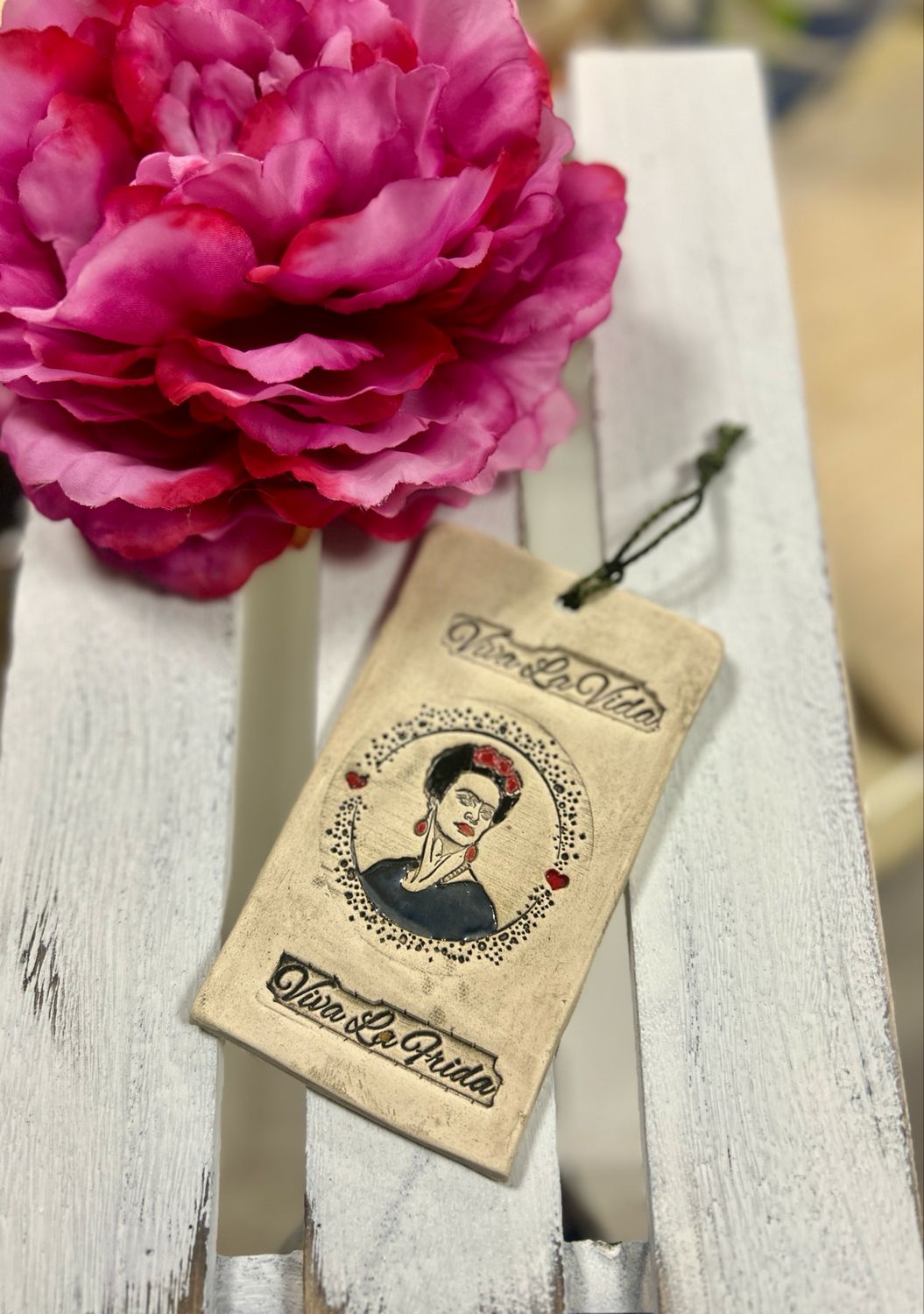 Keramikanhänger Frida Kahlo