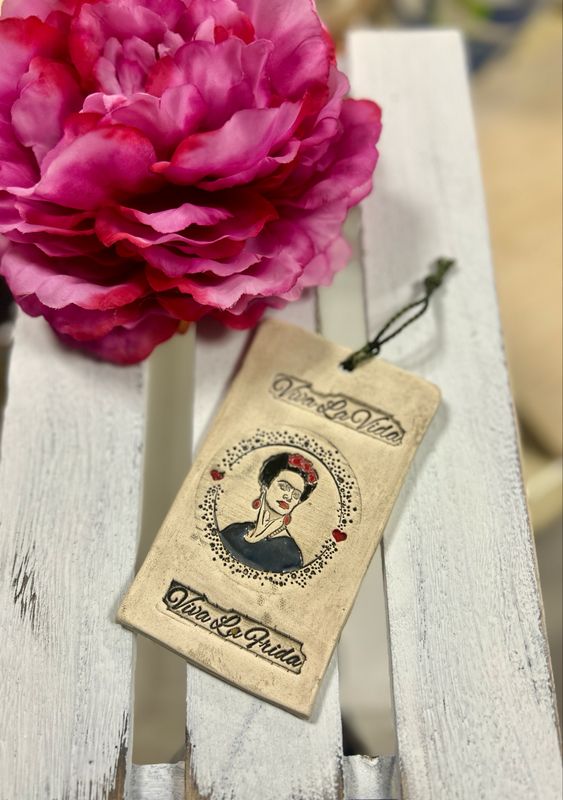 Keramikanhänger Frida Kahlo Keramikanhänger Frida Kahlo