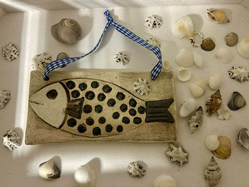 Keramik,anhänger maritim „Fisch mit Charakter“ Keramik,anhänger maritim „Fisch mit Charakter“