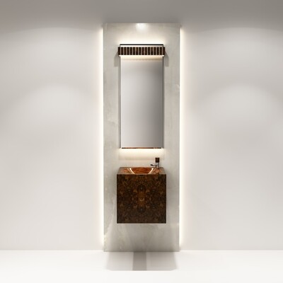 Badmöbel-Set aus 3 Elementen für Luxus Badezimmer