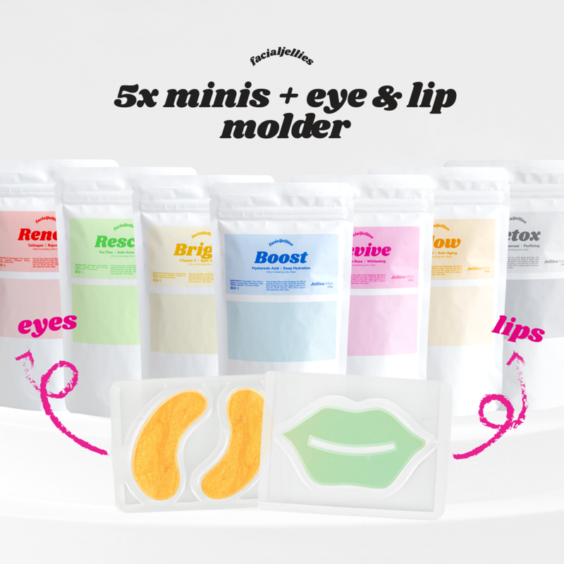 5 Minis &amp; Lip, Nose, Under eye Mask Molder Bundle