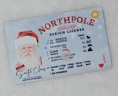Santa Drivers License
