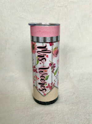 Personalized Floral Teacher Tumbler 20 Oz