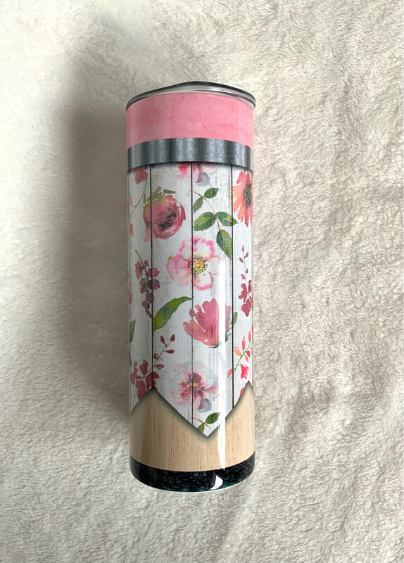 Personalized Floral Teacher Tumbler 20 Oz