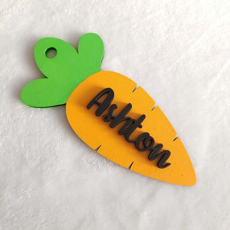 Carrot Bunny Basket Tag/Placement tag