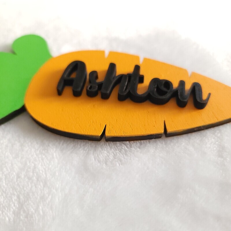 Carrot Bunny Basket Tag/Placement tag