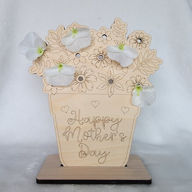 Wooden flower vase