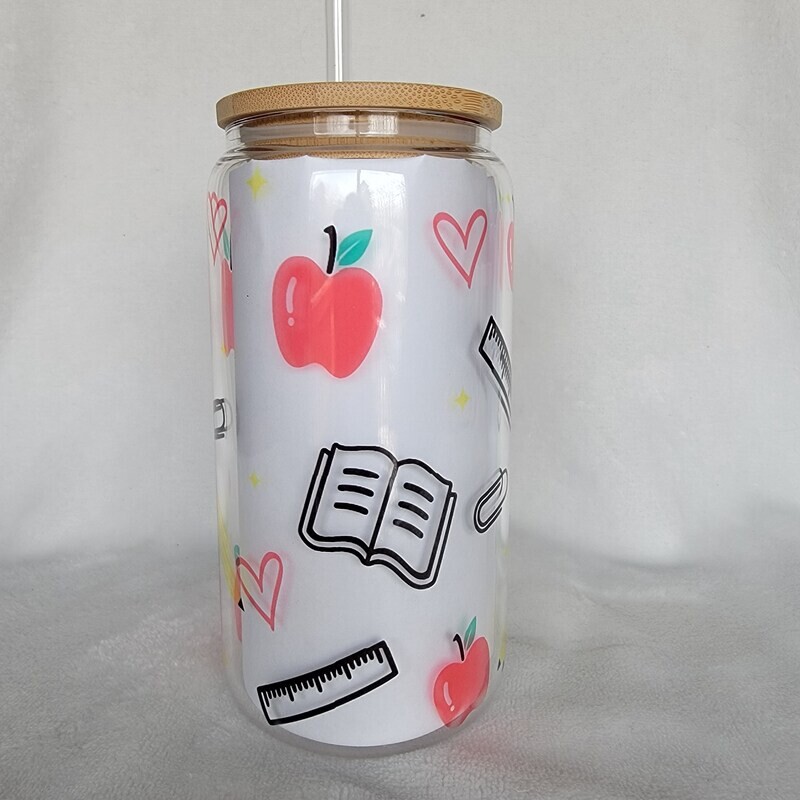 Teacher Glass Coffee can style cup