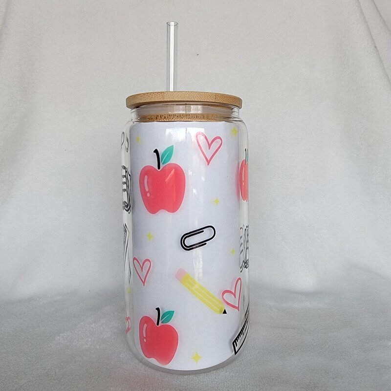 Teacher Glass Coffee can style cup