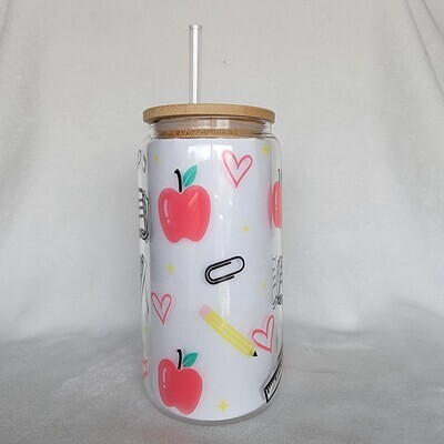 Teacher Glass Coffee can style cup