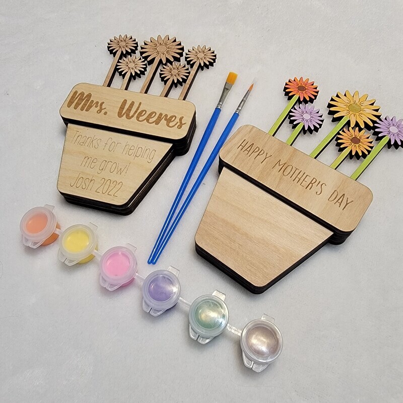 DIY painted flower pot kit
