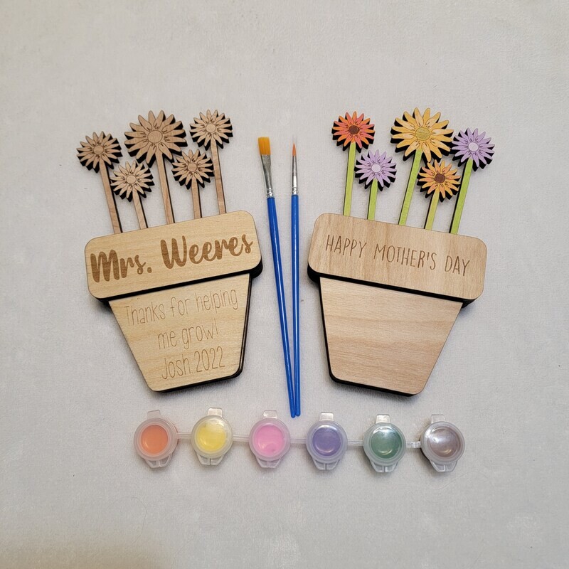 DIY painted flower pot kit
