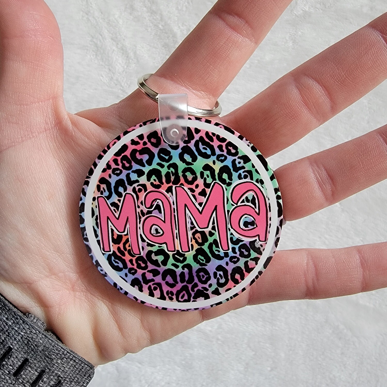 Mama Leopard Keychain
