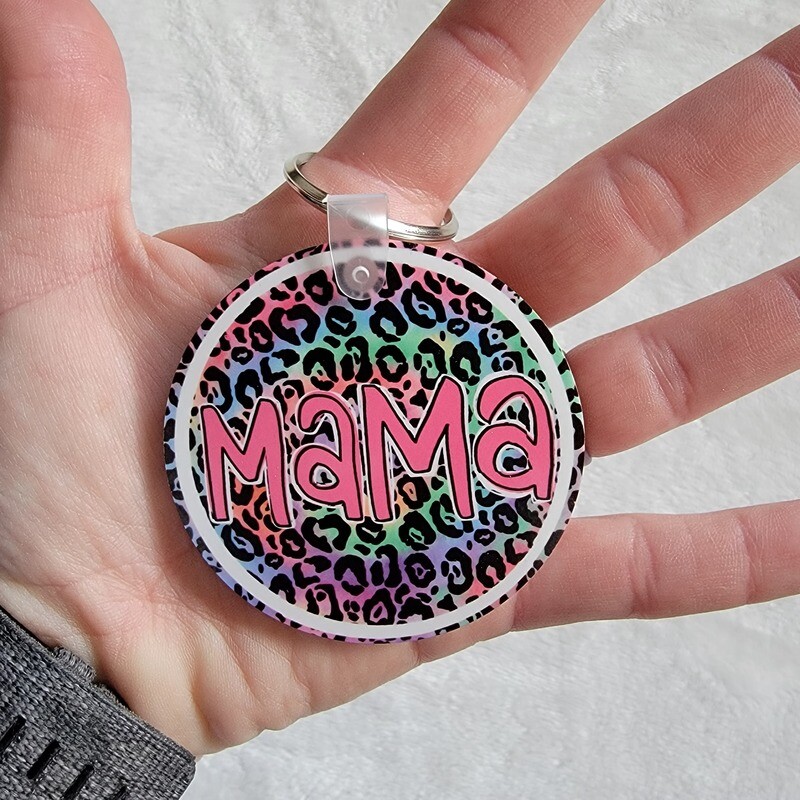 Mama Leopard Keychain
