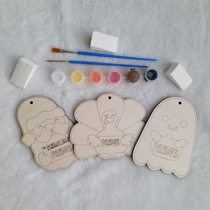 Personalized DIY paint kits Halloween, Thanksgiving, &amp; Christmas