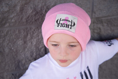 Breast cancer awareness beanie