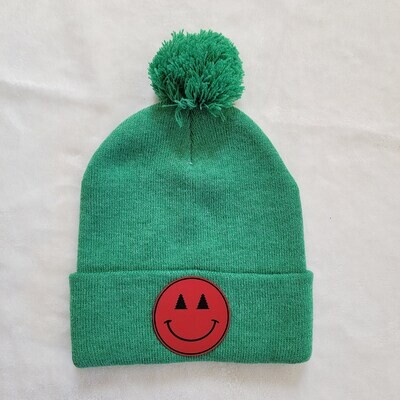 Smile tree patch beanie