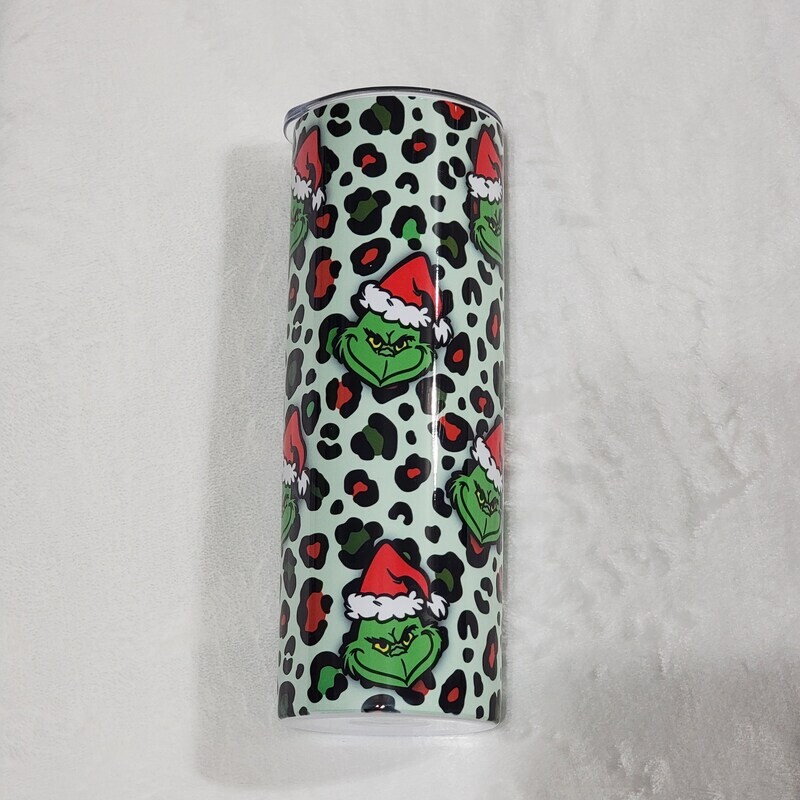 20 oz Mean green one leopard print Tumbler