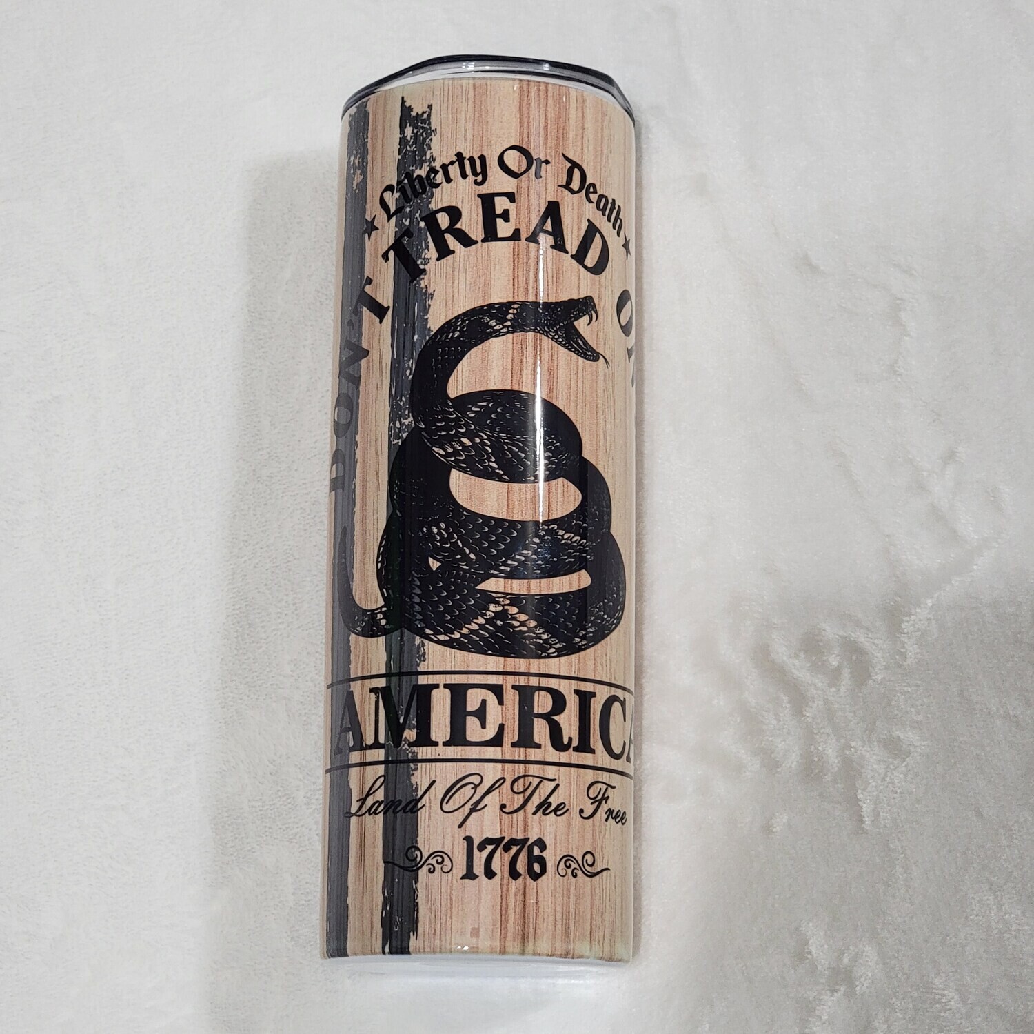 20 oz Dont tread woodgrain Tumbler