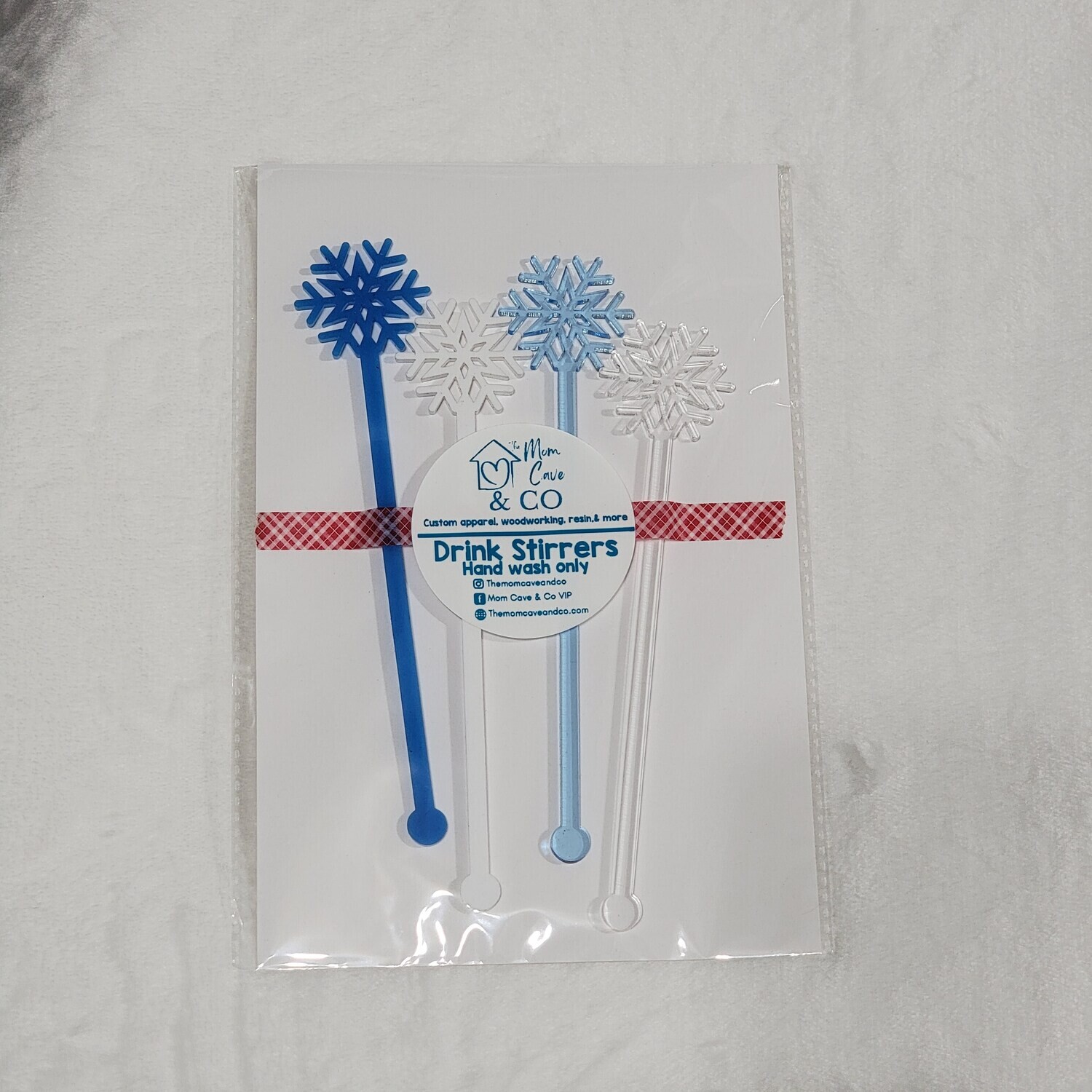 CHRISTMAS Stir sticks SNOWFLAKES