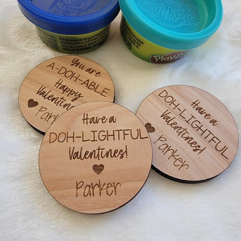 customizable Valentine Playdohs