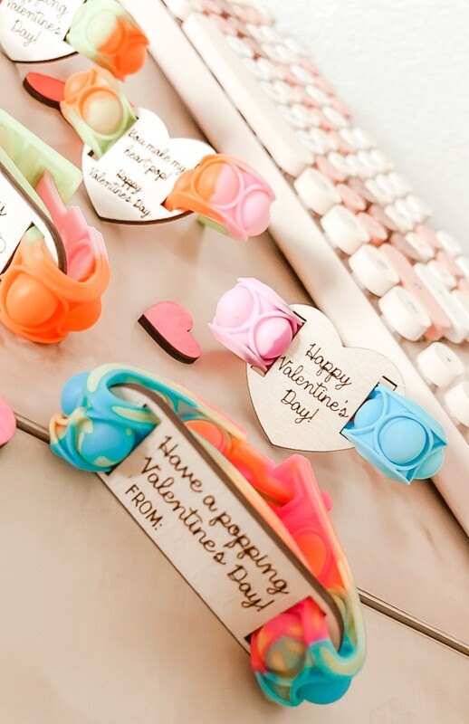 customizable Valentine pop bracelets