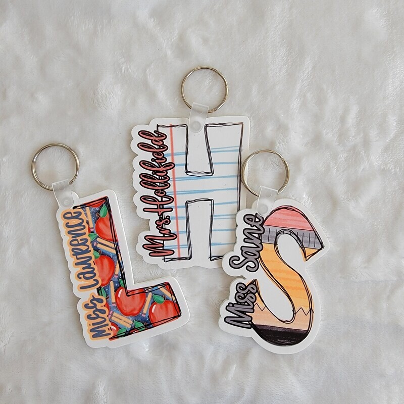 Custom Teacher/Staff Letter Keychain