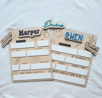 Back to School sign-interchangeable