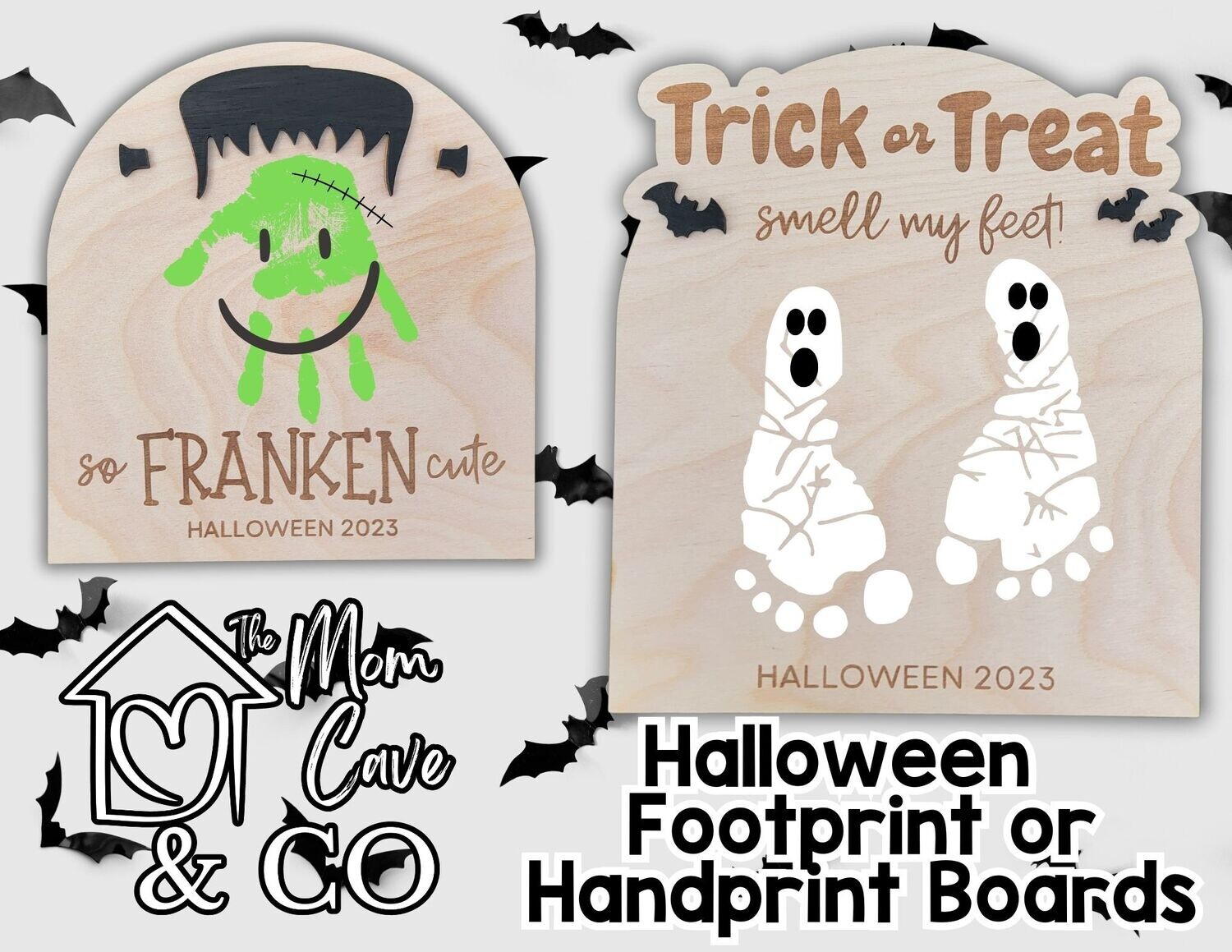 Halloween Footprint or Handprint DIY sign