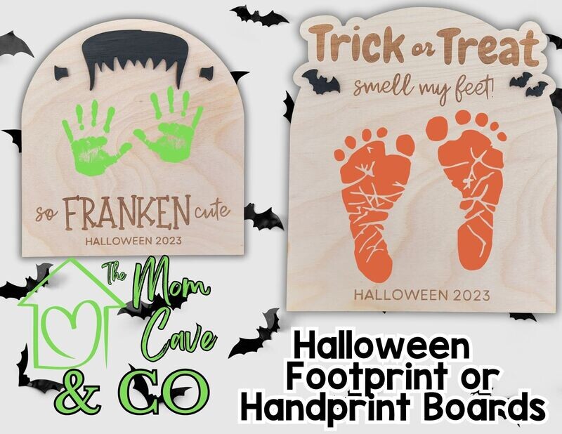 Halloween Footprint or Handprint DIY sign