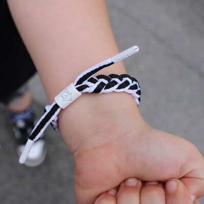 black and white braided bracelet