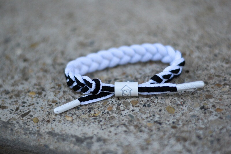 black and white braided bracelet