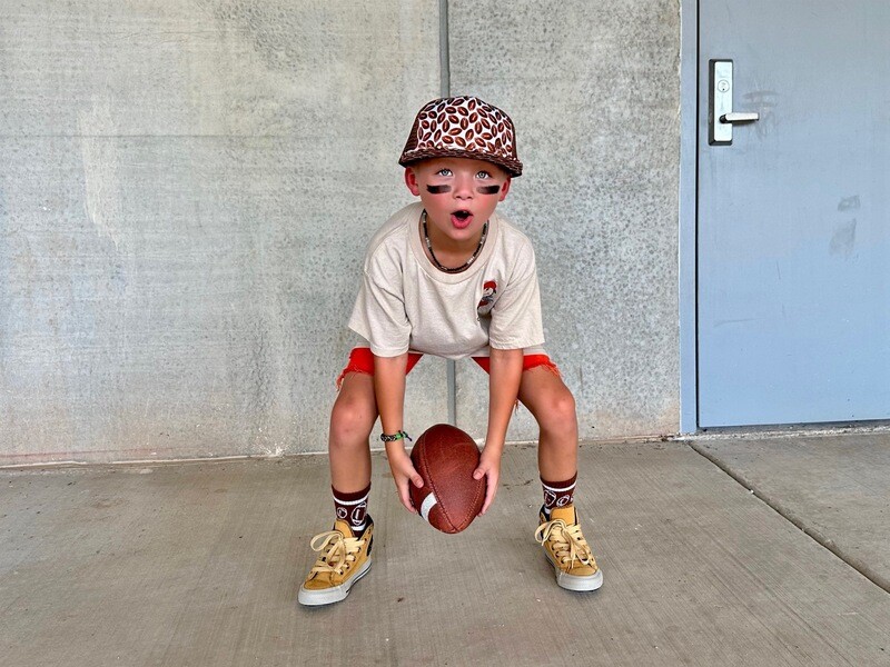 FOOTBALL KID CHECKS  FRONT AND BACK