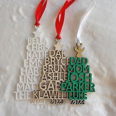 Custom Name tree ornament
