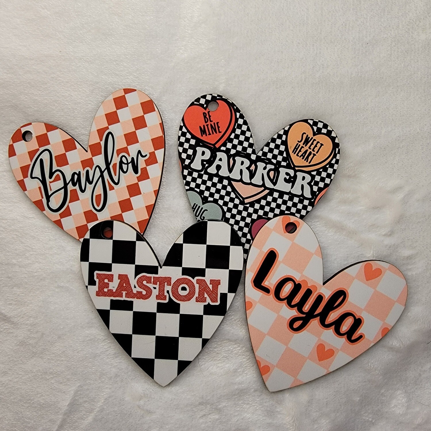 Custom Valentine Tags MDF designs
